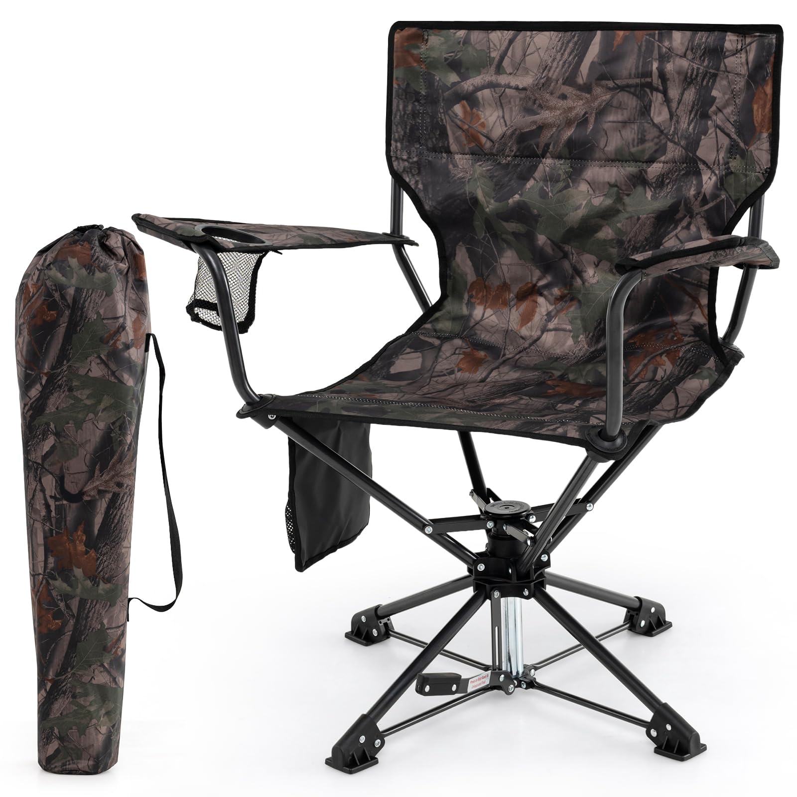 Tangkula hunting chair with a silent 360° swivel for discreet field movement