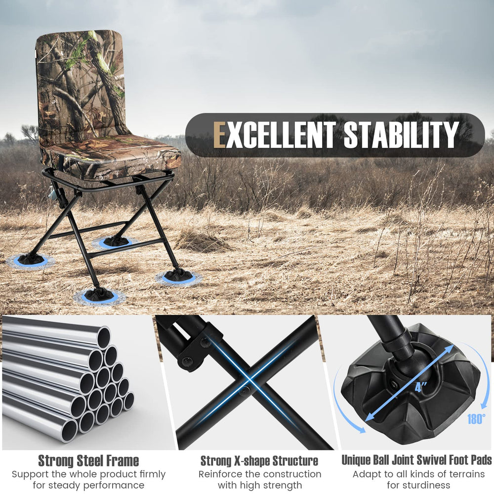 Tangkula adjustable foot pads adapt to rough ground for steadiness