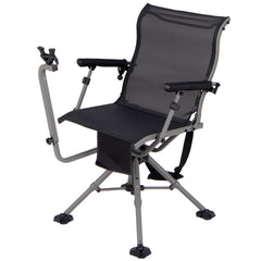 Tangkula hunting chair with adjustable gun rest for precise aiming and comfort.