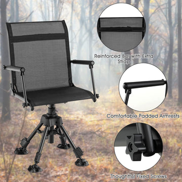 Tangkula lightweight chair weighs about 15 pounds for easy transport.