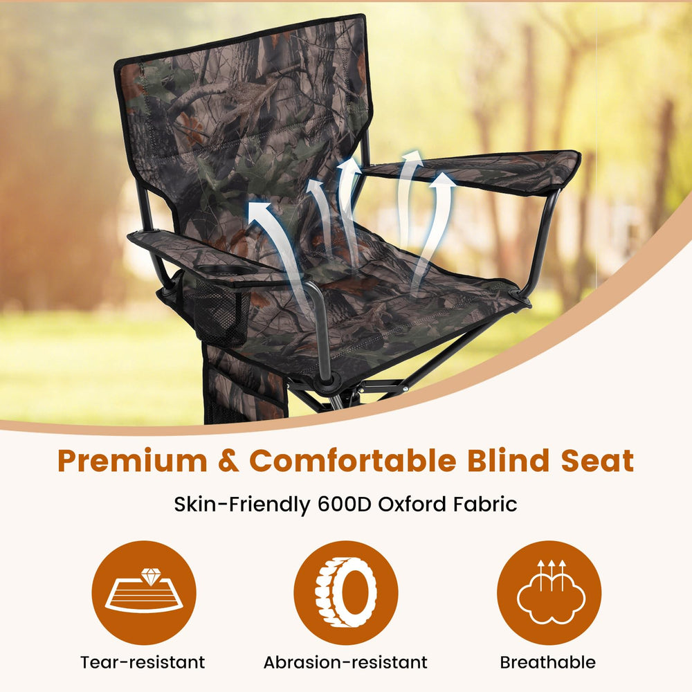 Non-slip feet keep the chair stable on uneven terrain