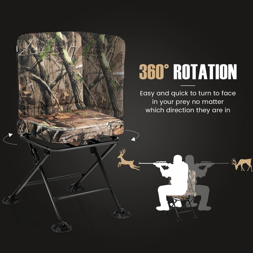 Tangkula sturdy steel frame provides stable seating on uneven terrain