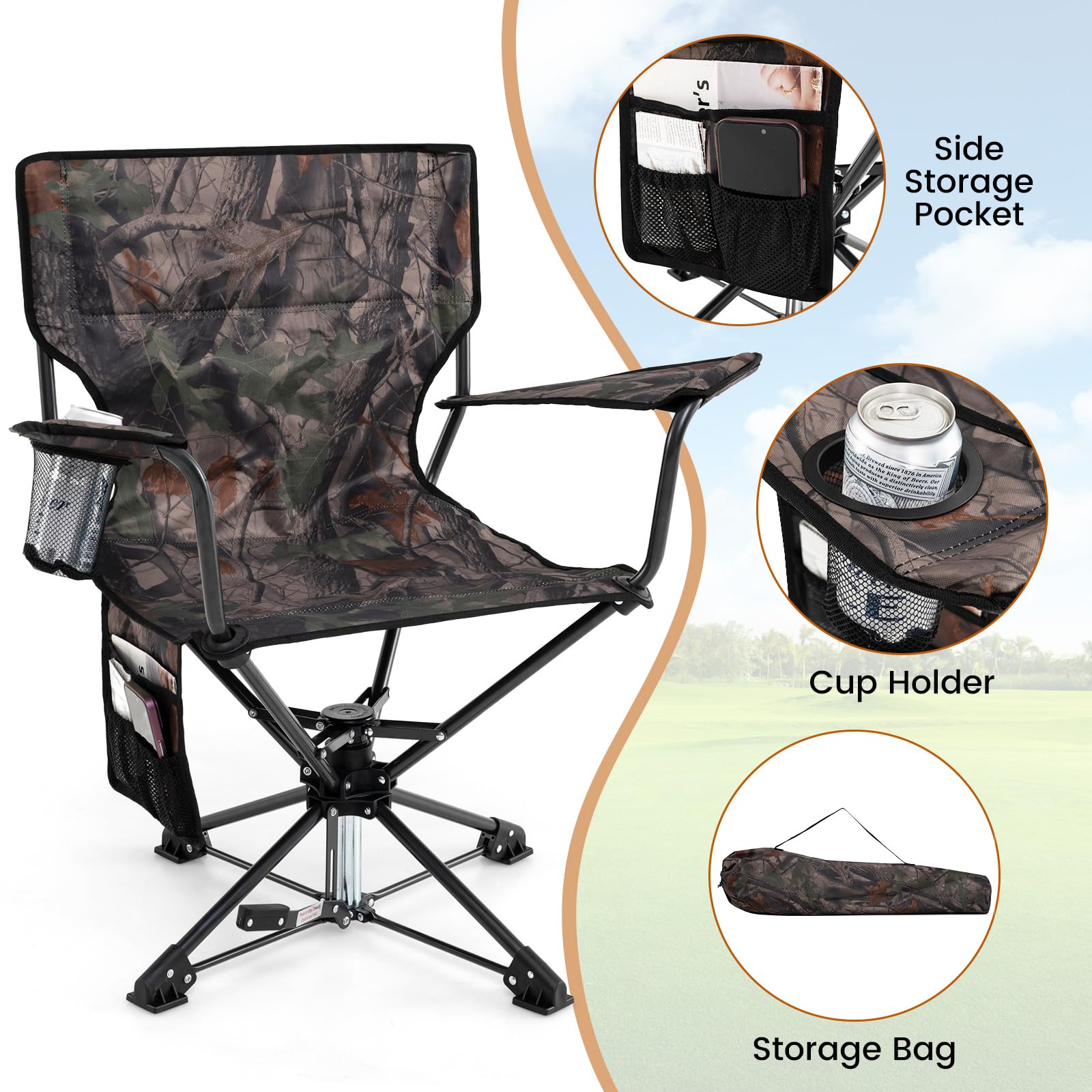 Chair supports up to 300 pounds for a wide range of users