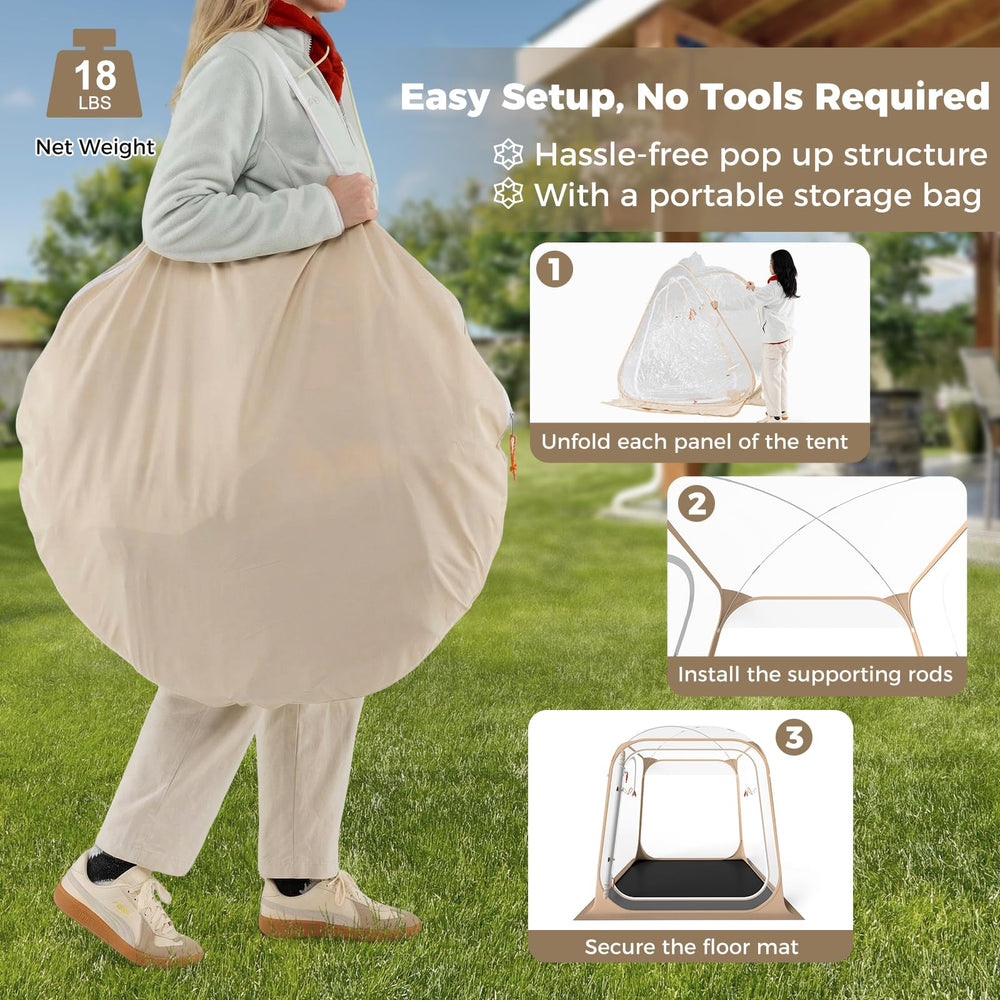 Tangkula large roll-up door provides easy entry and exit