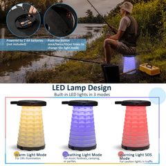 Tangkula LED stool breathing mode lighting for ambient outdoor gatherings.