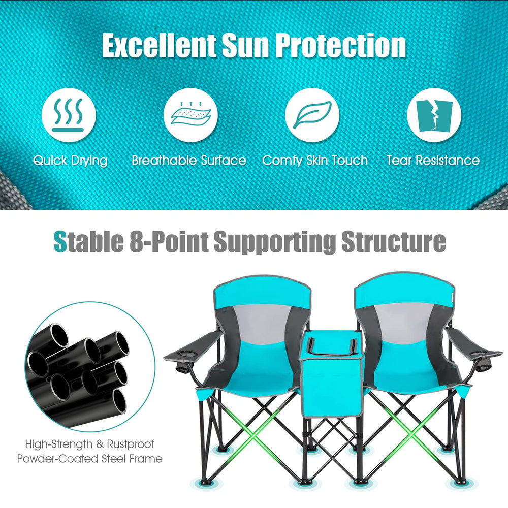 Compact folded carrying bag for the navy Tangkula loveseat