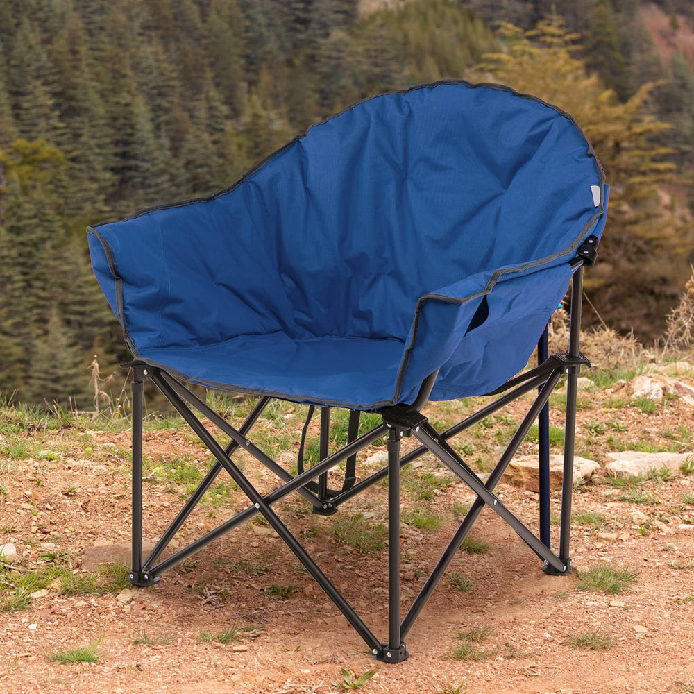 Tangkula oversized chair blue folded in bag for easy transport