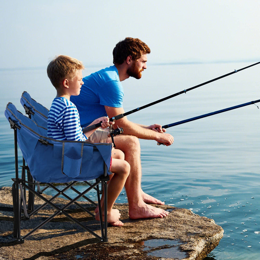 Tangkula blue high backrest supports relaxed posture outdoors