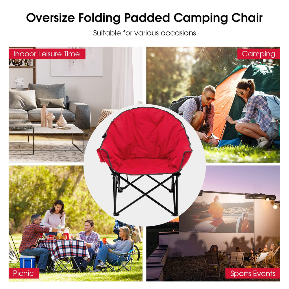 Tangkula multi-use outdoor chair suits camping, picnics, fishing, and beach days.