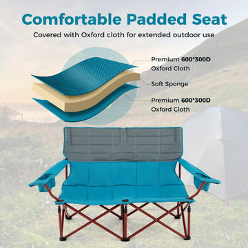 Reinforced metal frame of Tangkula chair with high weight capacity.