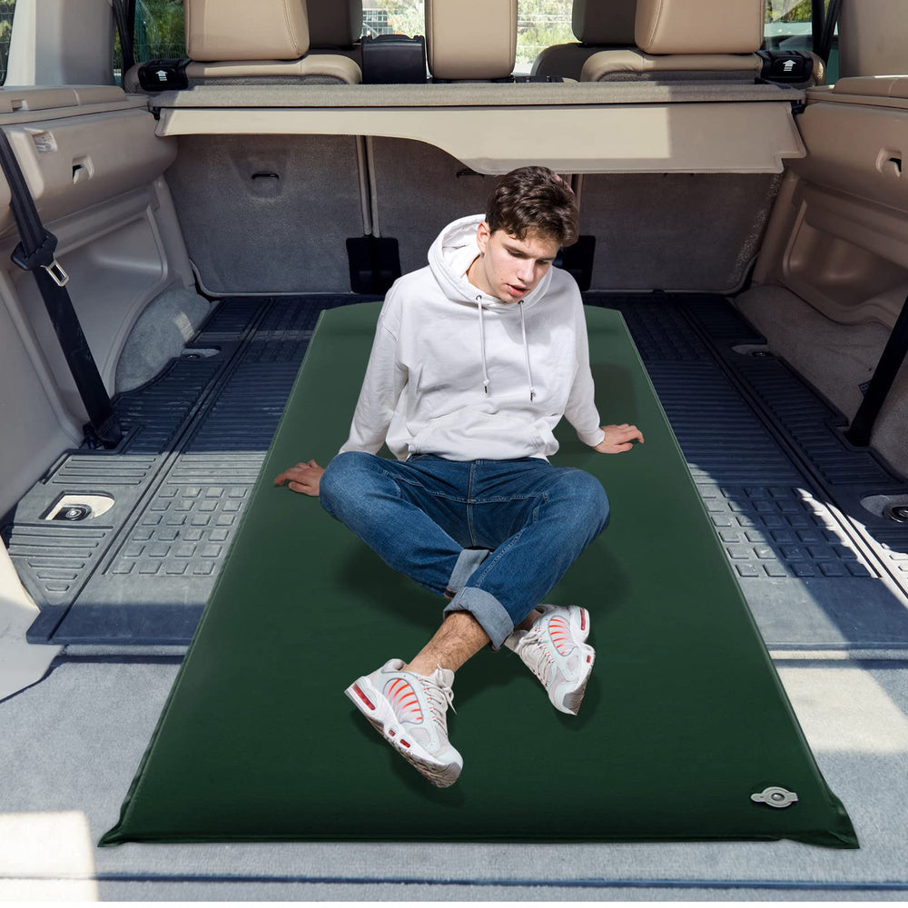 Tangkula sleeping pad suitable for backpacking and car camping adventures.