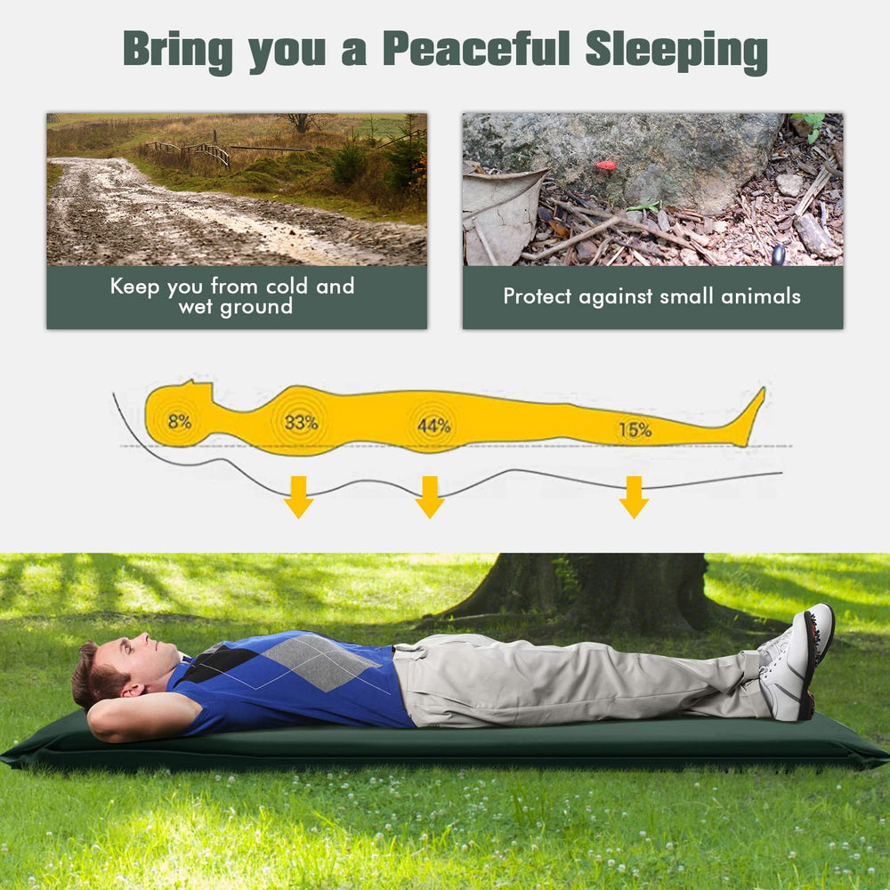 Tangkula sleeping pad weighs 6.5 pounds for easier backpacking.