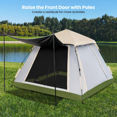 Spacious interior for 2-4 people, ideal for family camping