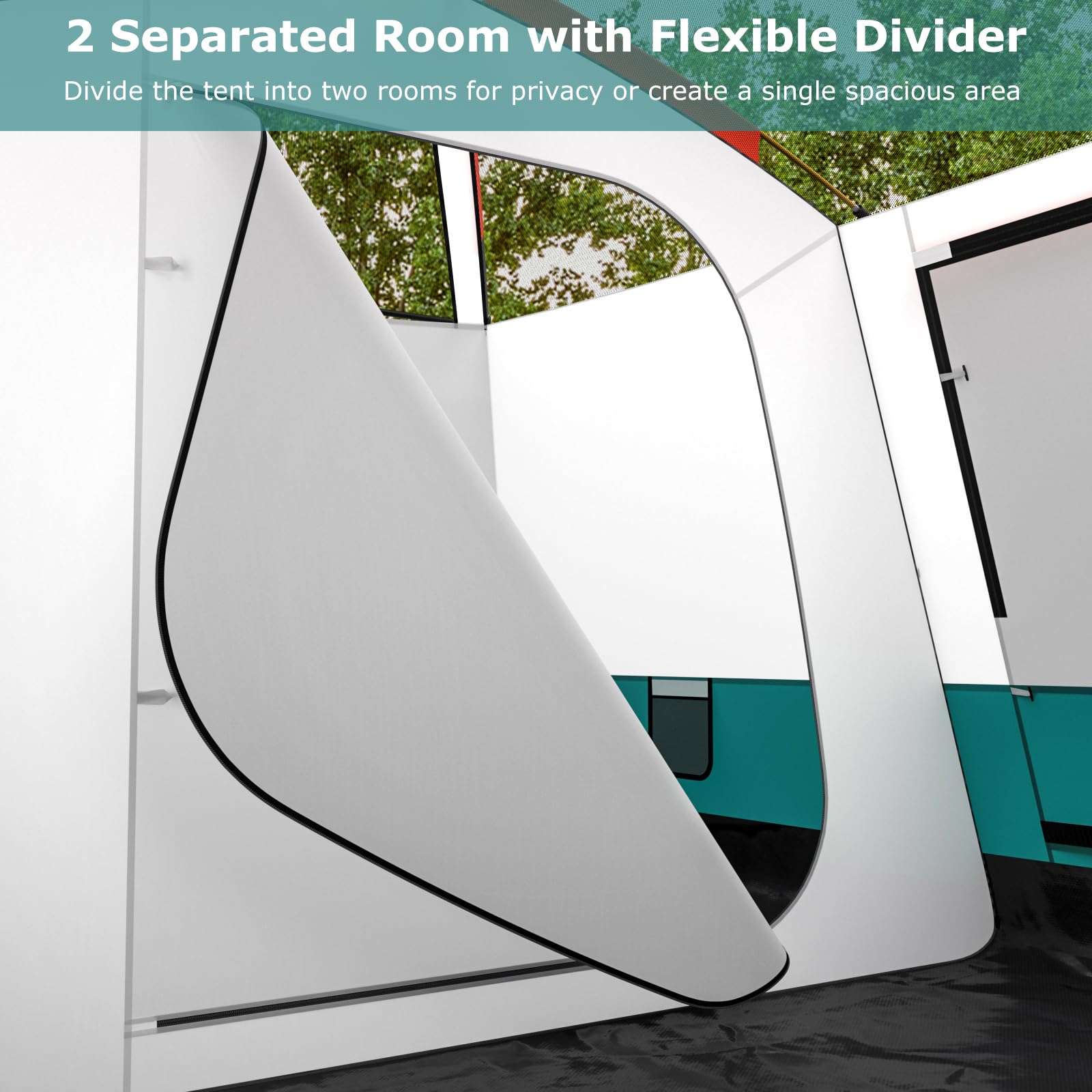 Tangkula sturdy fiberglass poles provide solid support.