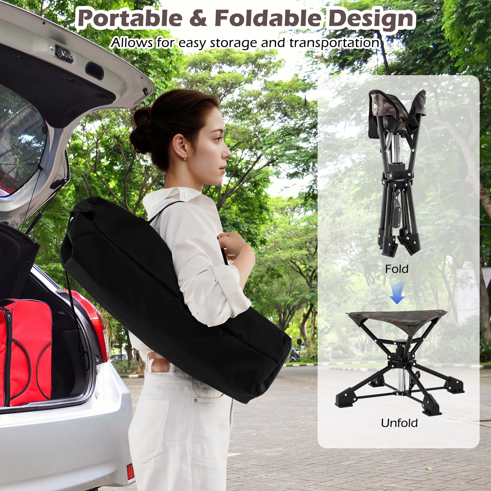 Tangkula sturdy metal frame with wide feet for stability.
