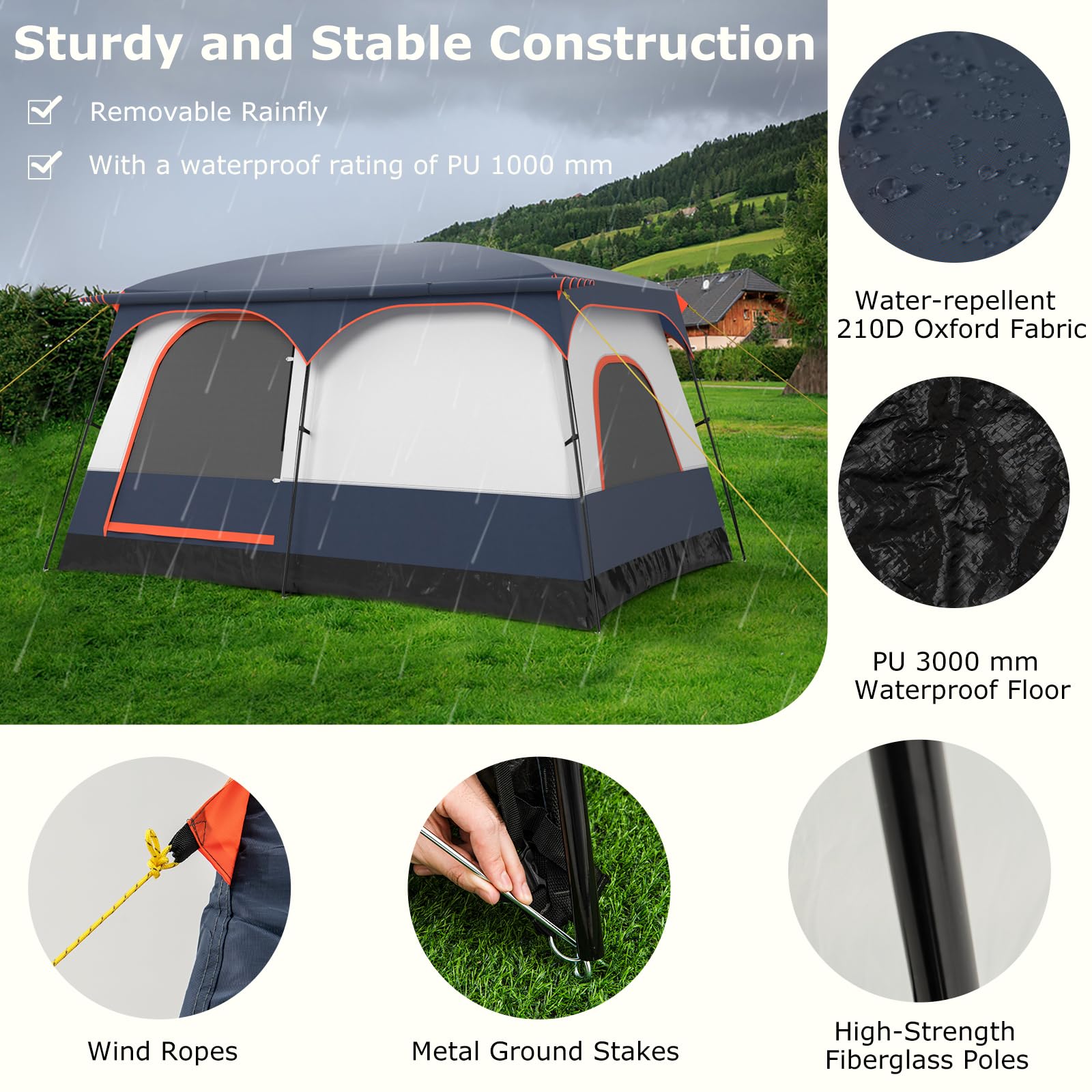 Tangkula tent suited for family camping, fishing trips, and festivals.