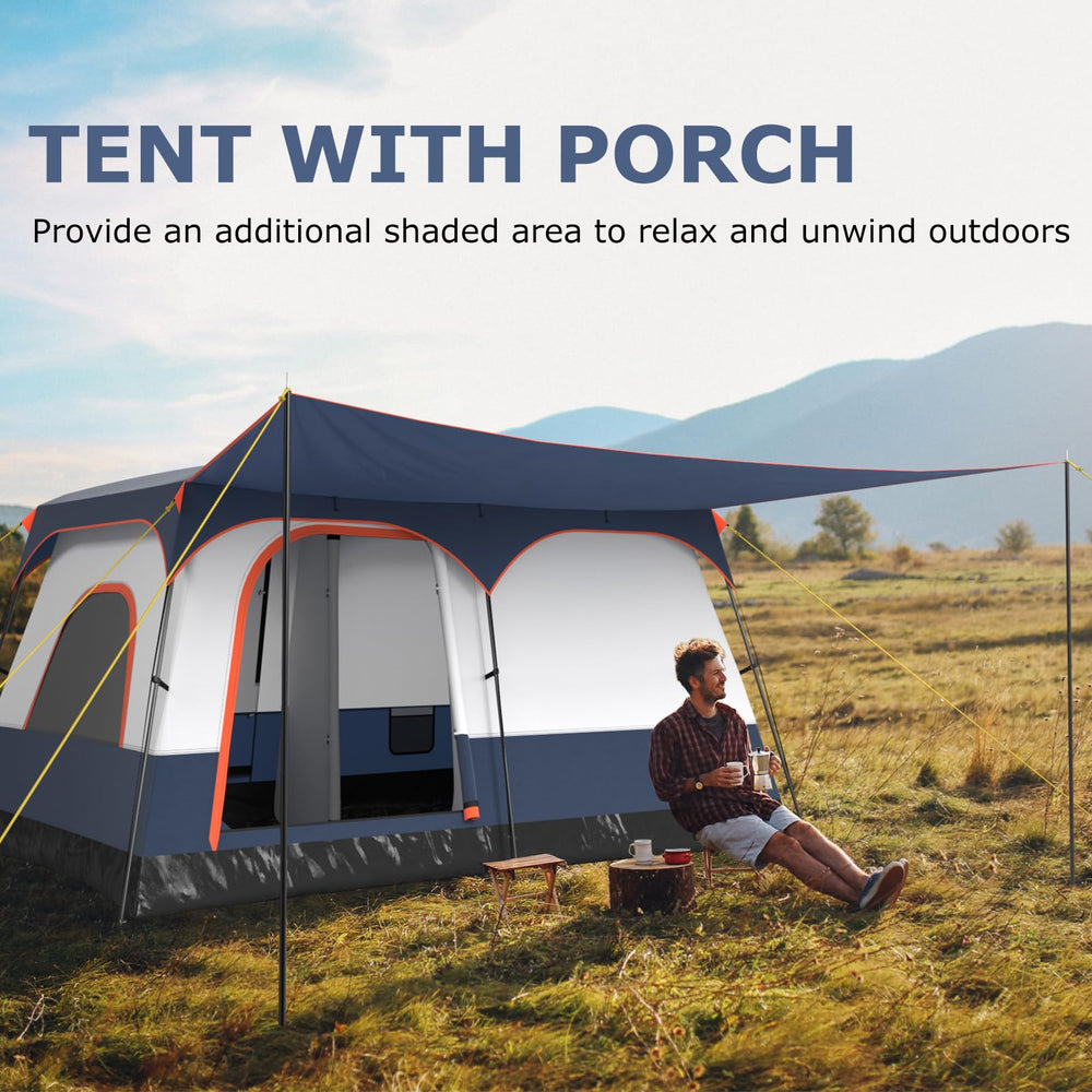 Tangkula tent two rooms divider enables privacy for families.
