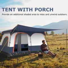 Tangkula tent two rooms divider enables privacy for families.