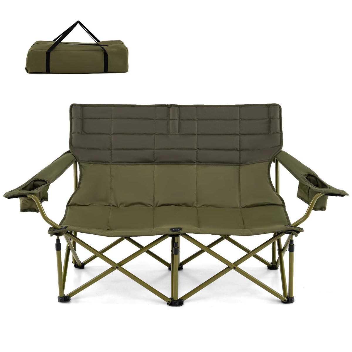 Tangkula two-person oversized camping chair suitable for outdoor seating with a partner