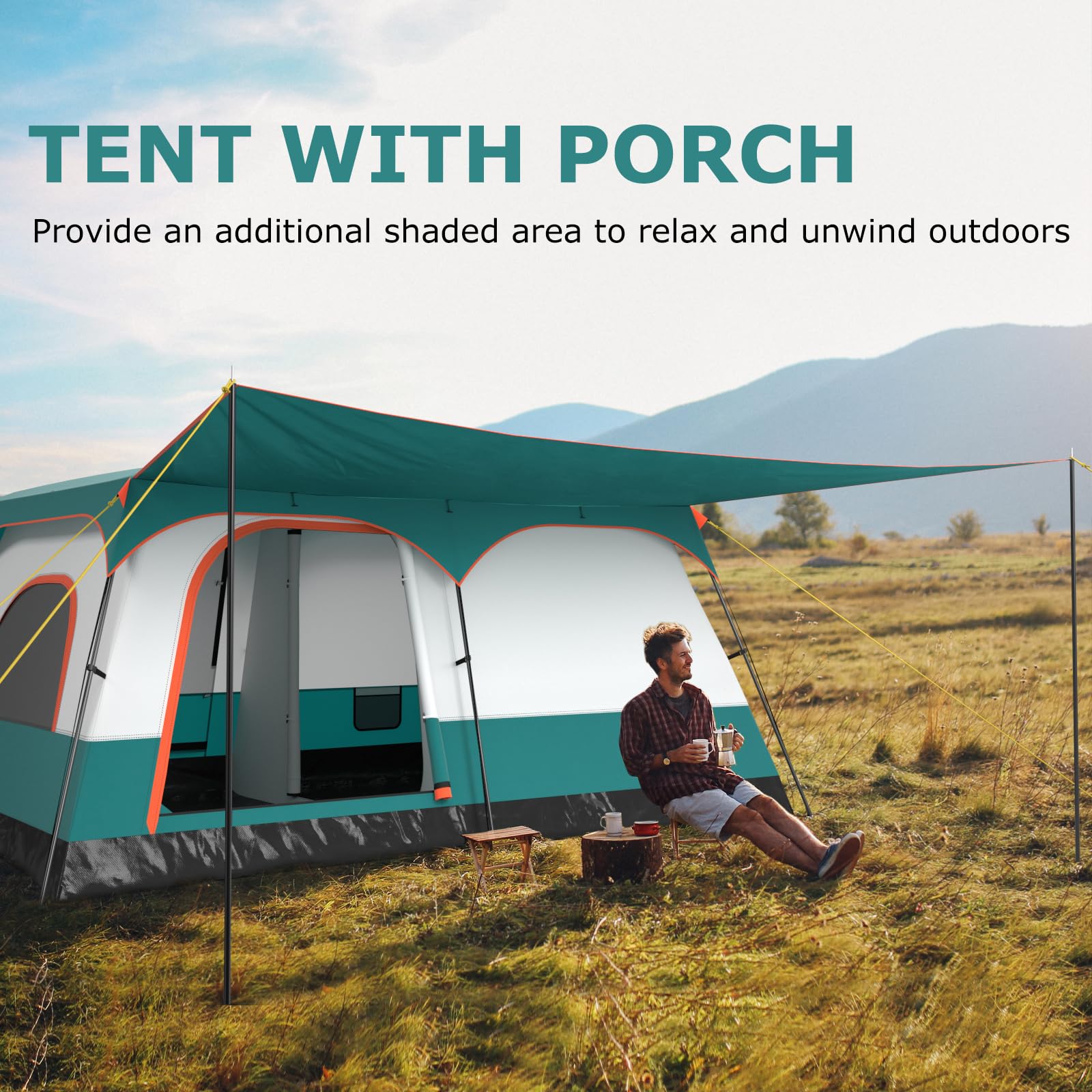 Tangkula two-room design offers privacy or open space for camping