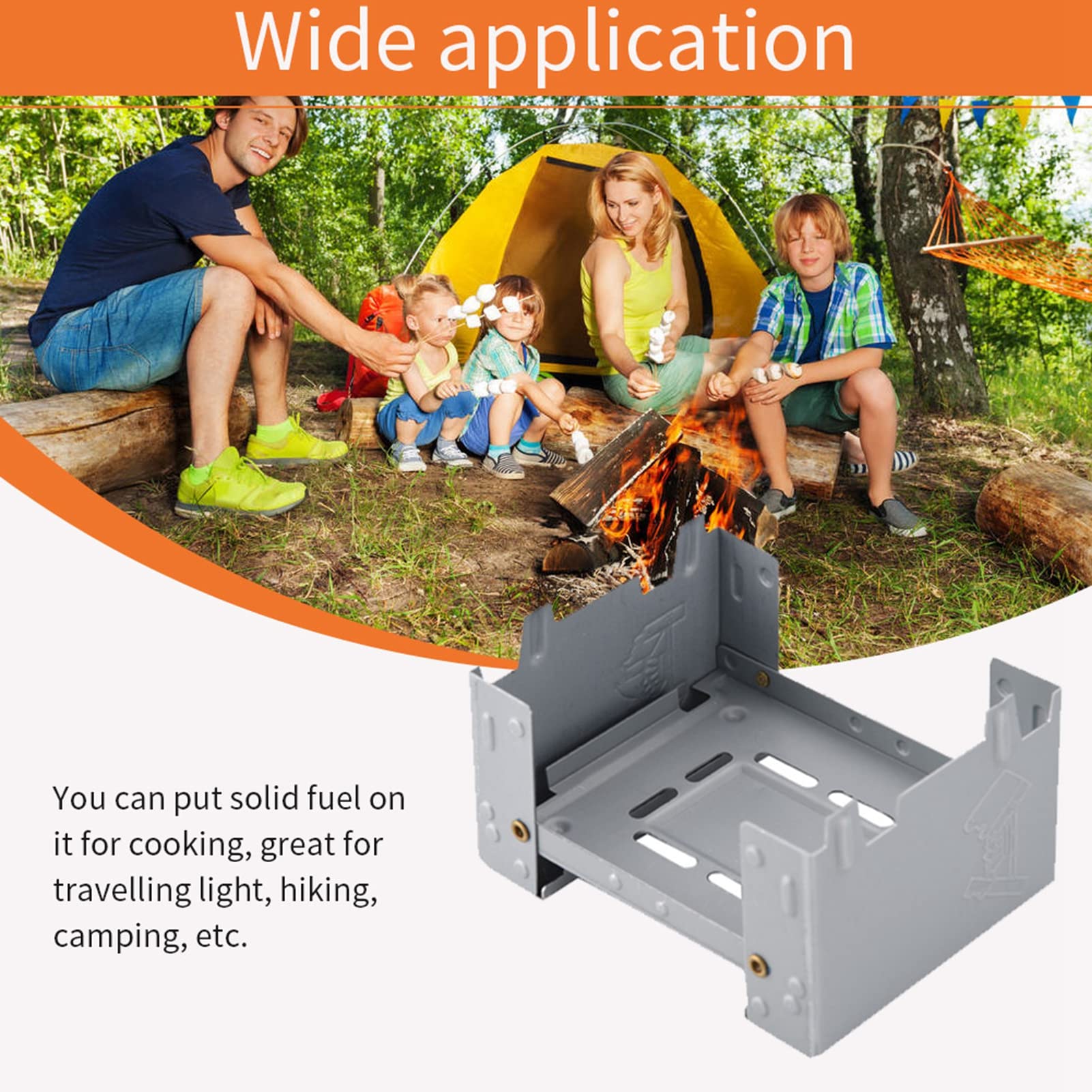 Tangxi Camp Fire Tablets Pocket Stove folding design enables compact portability