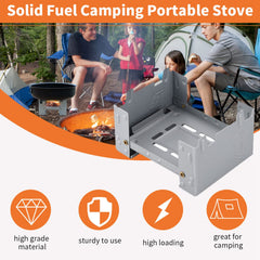 Tangxi Camp Fire Tablets Pocket Stove compatible with solid fuels for versatile heat