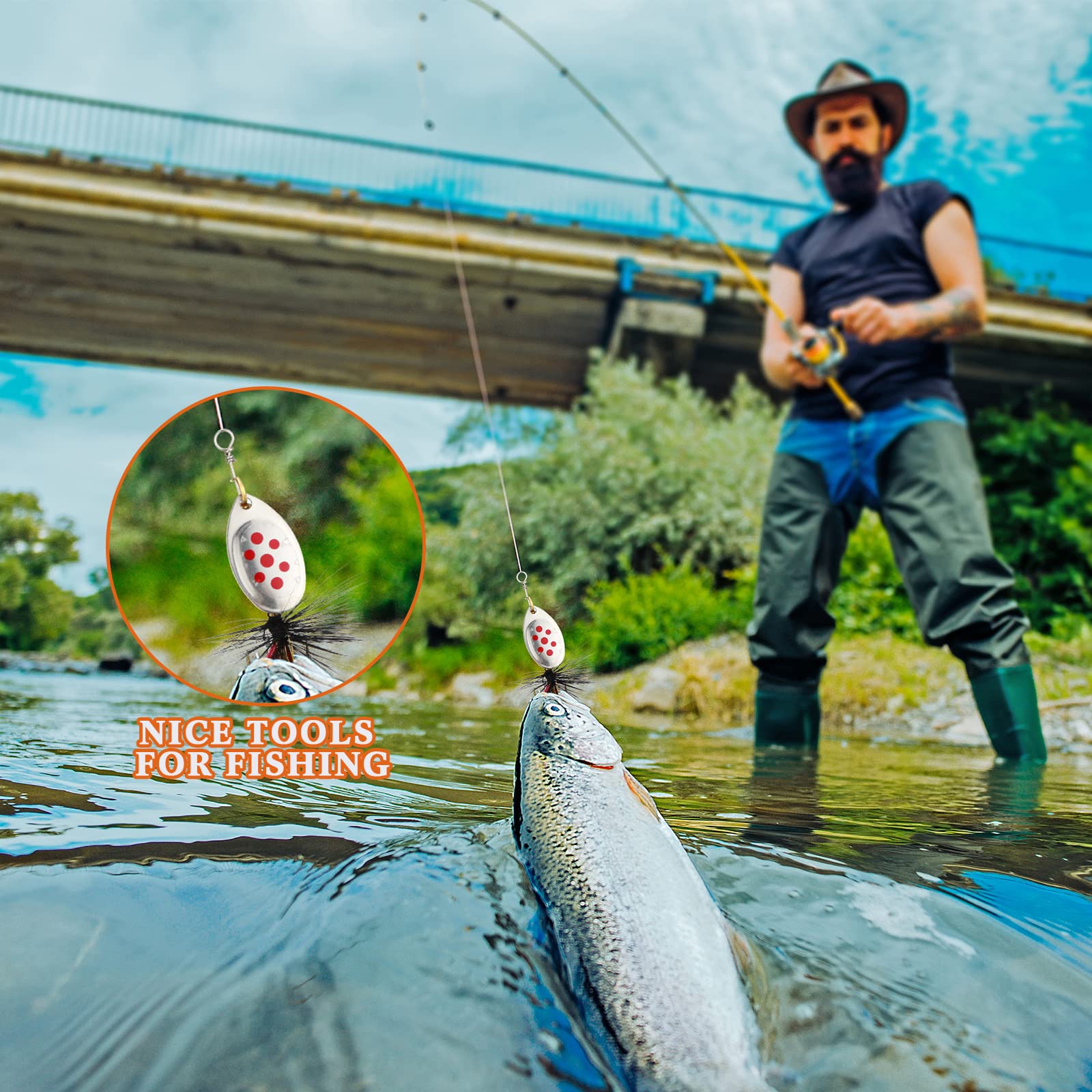 Tanlade lightweight colorful lures suitable for bass, trout, walleye, and more