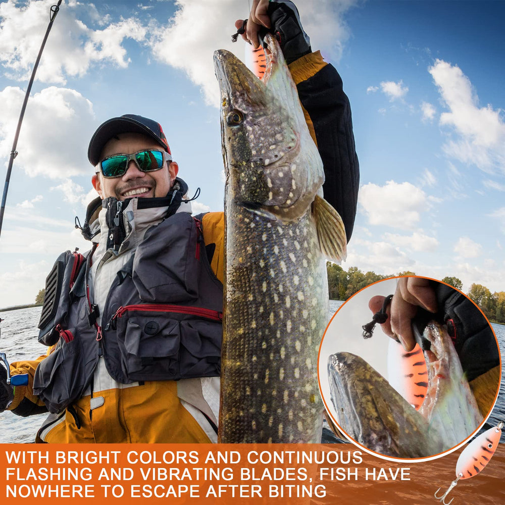 Tanlade rooster-feather hooks paired with lures for lifelike action