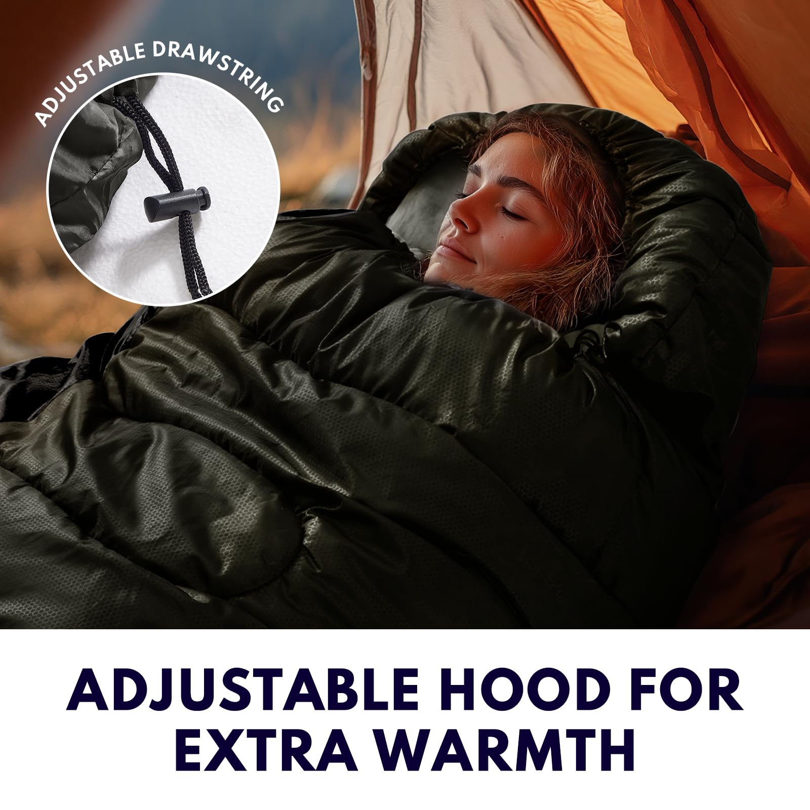 Tanstrider camping-ready sleeping bag ideal for road trips and car camping
