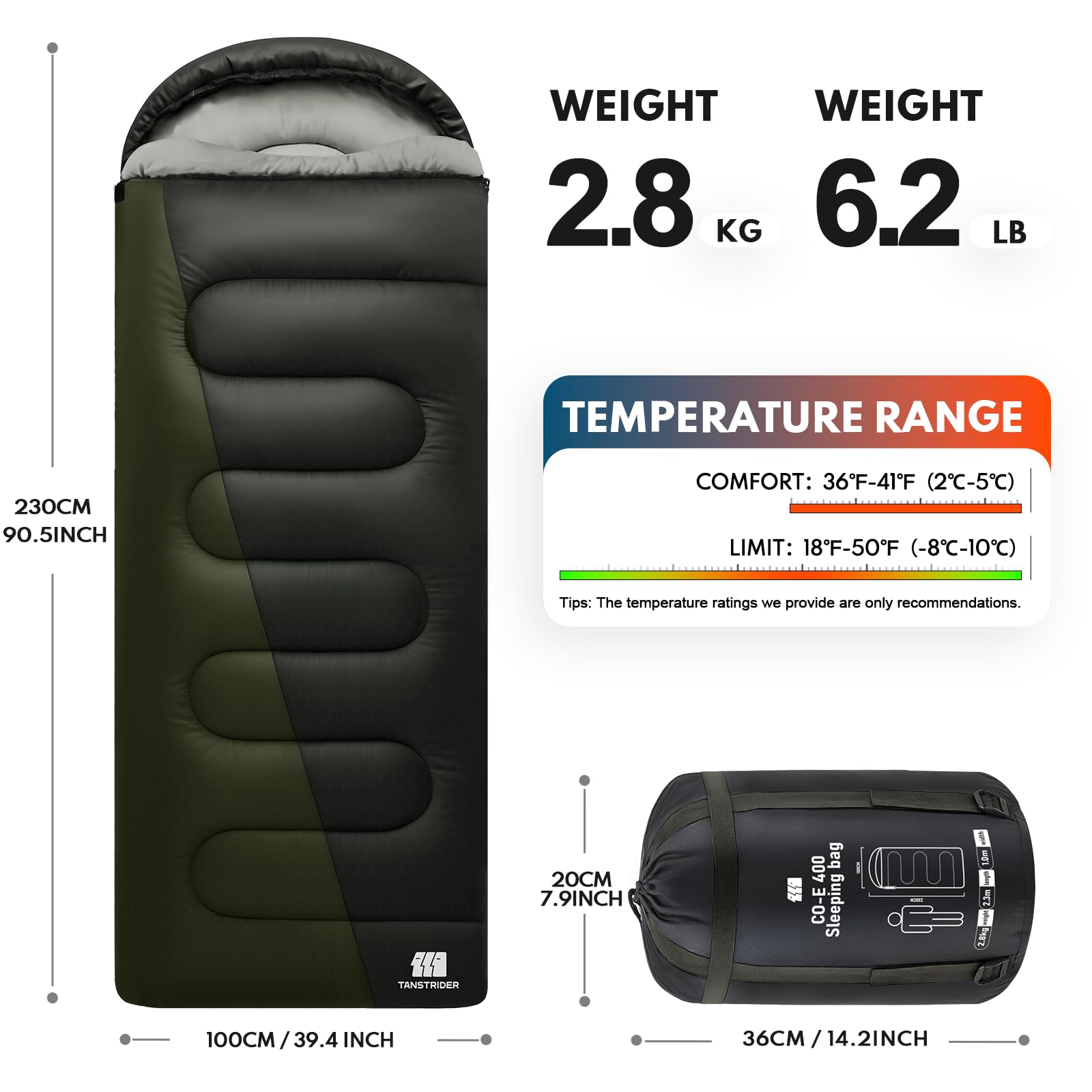 TANSTRIDER adjustable half-circle hood enhances warmth and customizable fit.