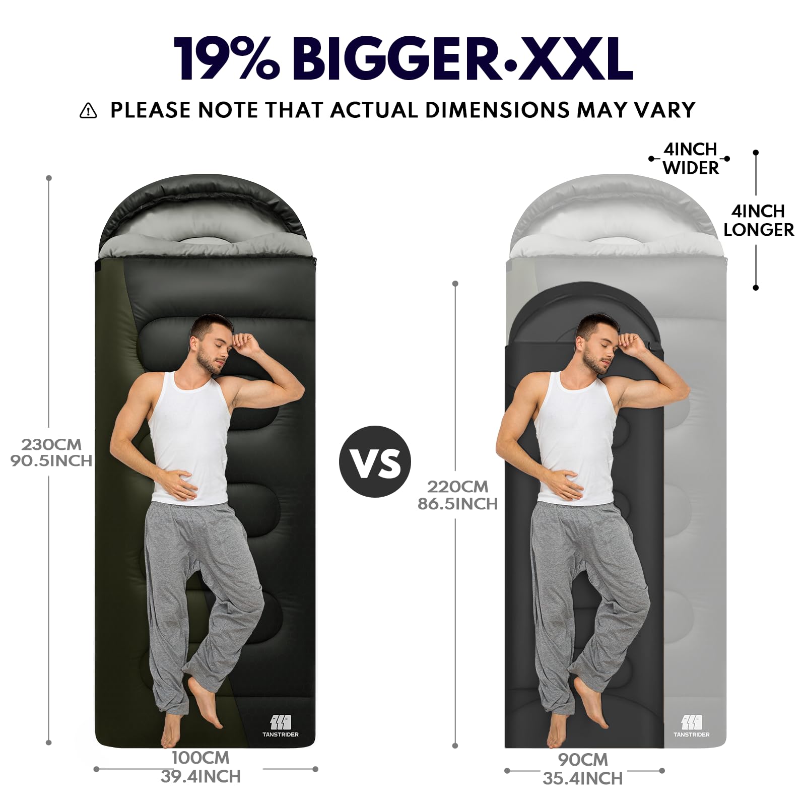 TANSTRIDER foot insulation area adds bottom warmth for chilly nights.