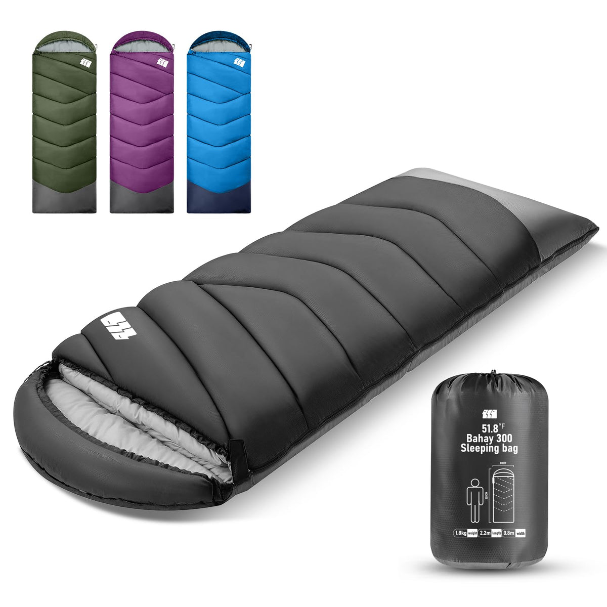 Tanstrider sleeping bag shows well-designed heat retention for cool nights outdoors.