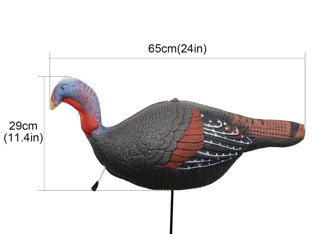 TargetEvo turkey decoys with stakes and carry bag for quick stable field setup.