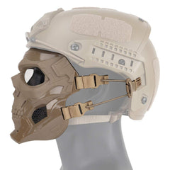 Tarnnetz airsoft tactical helmet tan mask airflow mesh cheek emphasizes breathable comfort