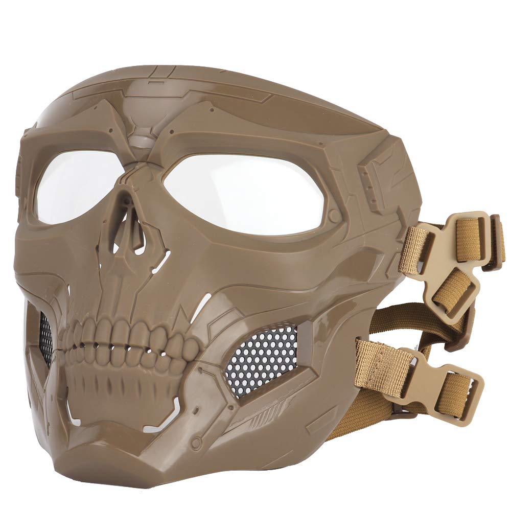 Tarnnetz Skull Full Face Mask front view for enhanced protection during action