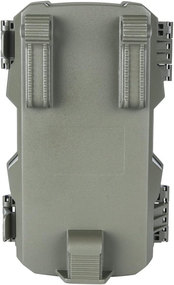 TASCO 12MP trail camera battery compartment showing eight AA battery design.
