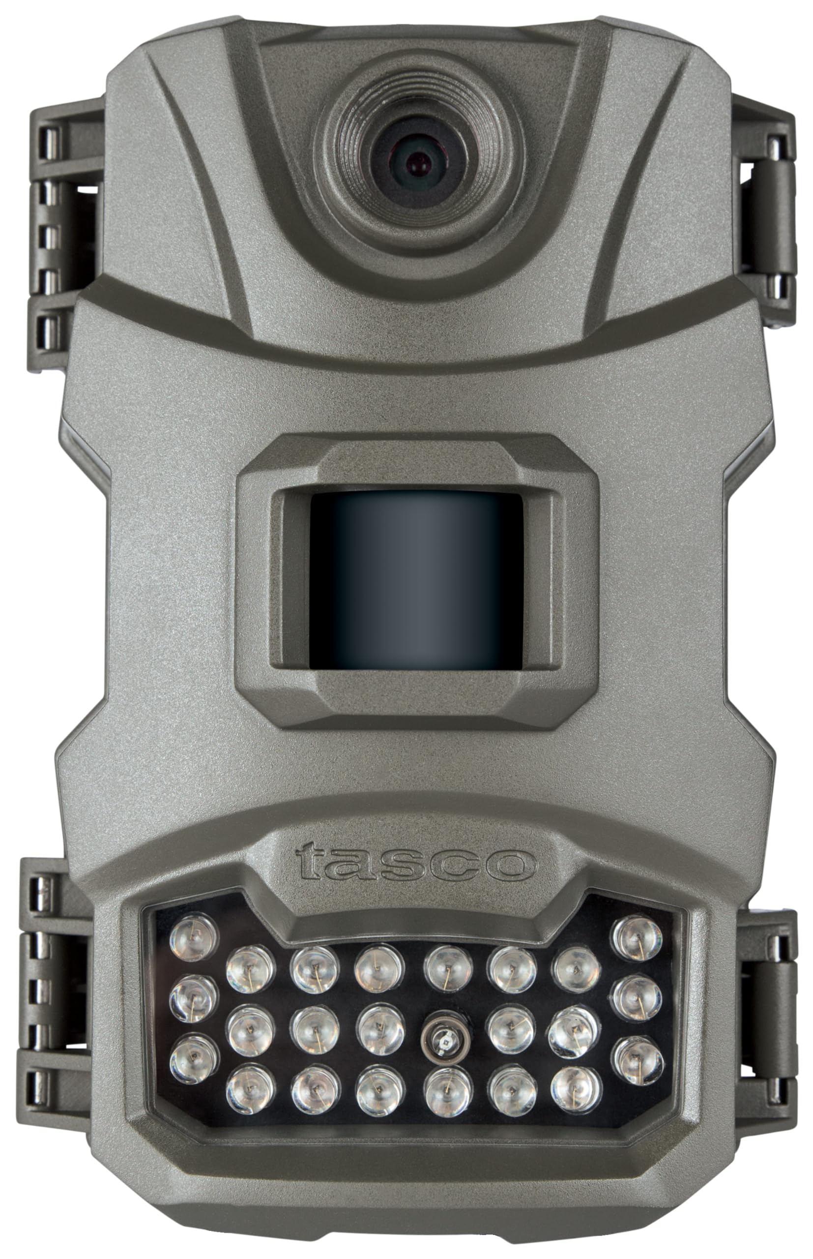 TASCO 12MP trail camera front view for dependable wildlife monitoring.