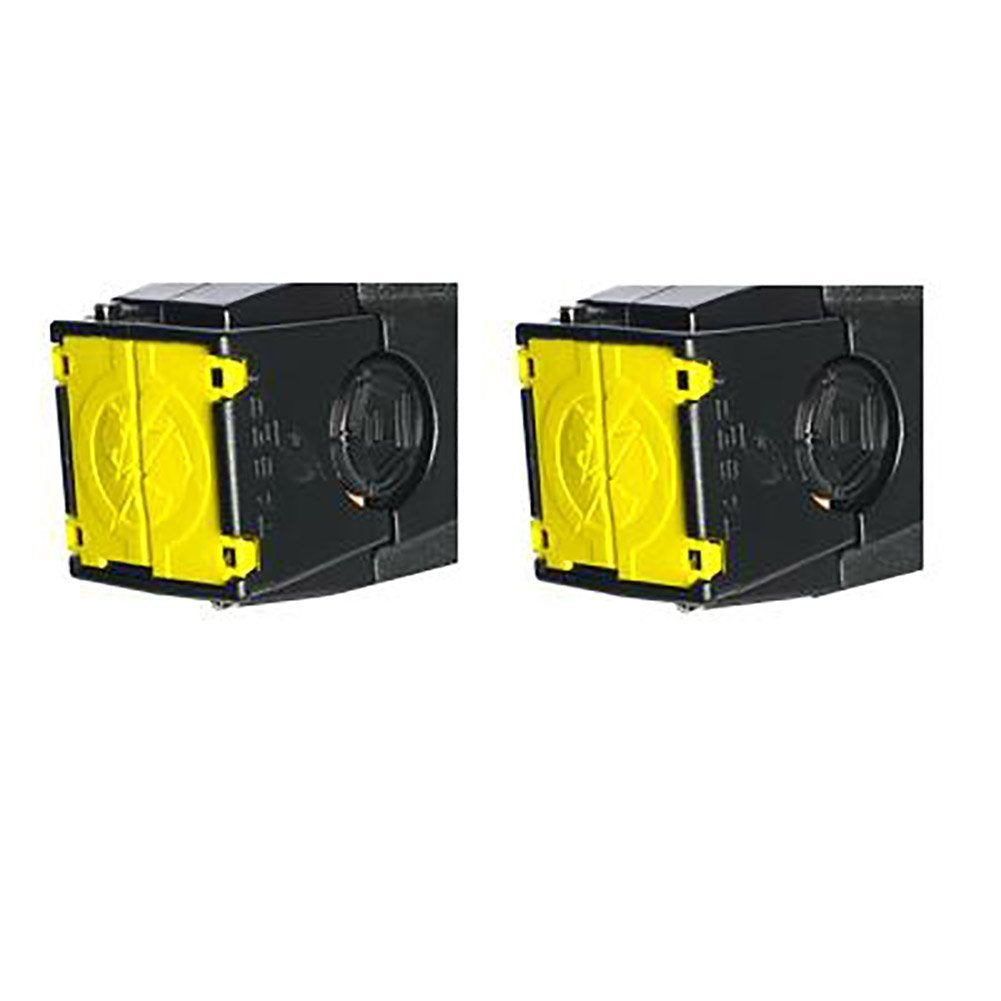 TASER replacement cartridge for X26C, side view, precise targeting with nitrogen propulsion.