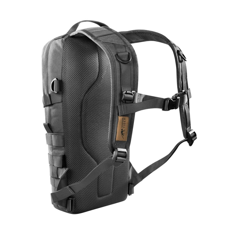 Tasmanian Tiger Essential Pack MKII side view showing compression straps for secure load management.