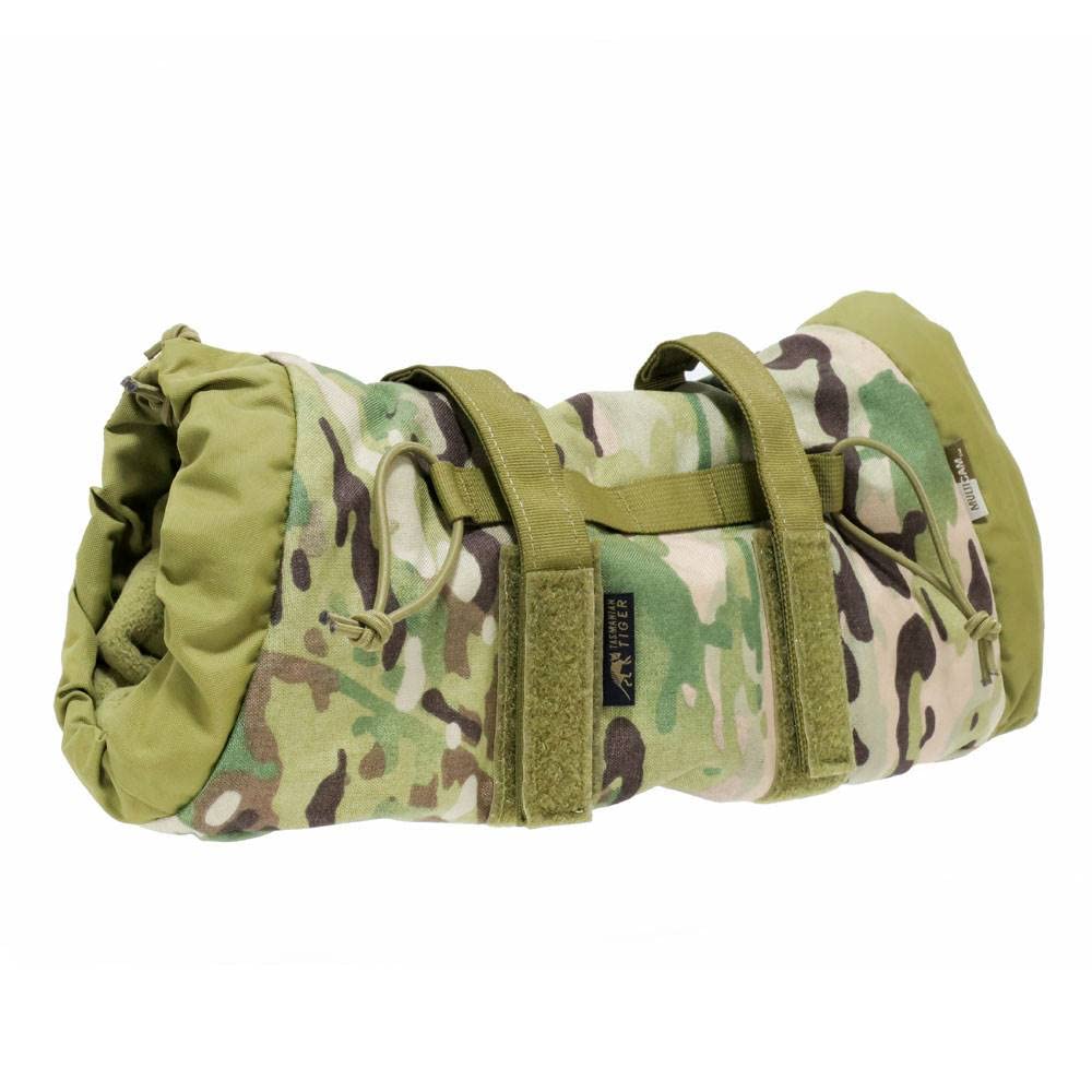 Tasmanian Tiger Tac Muff hand warmer seen from front for gear attachment and warmth
