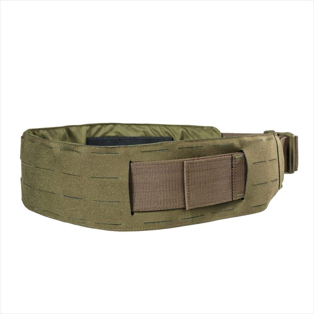 Tasmanian Tiger Warrior Belt LC underbelt attachment close-up demonstrates secure hook-and-loop fastening.