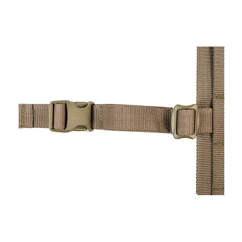 Tasmanian Tiger Warrior Belt MK III worn with chest straps for dynamic movement