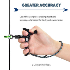 Tatoc D-loop is recyclable, supporting eco-friendly archery setups.