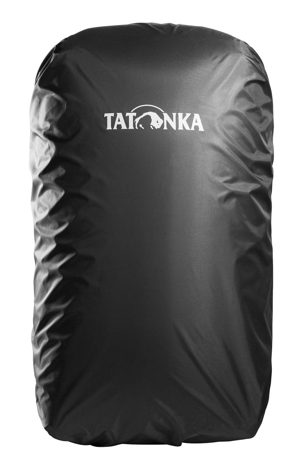 Tatonka lightweight rain cover for 40-55 L backpacks in black protecting gear from rain.