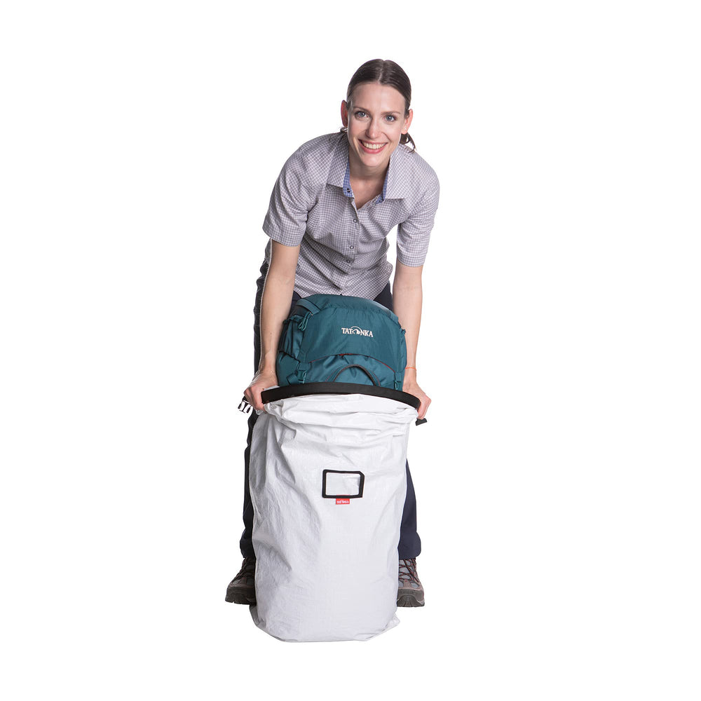 Tatonka Pack Cover Universal reinforced PE material protects against moisture and dirt.