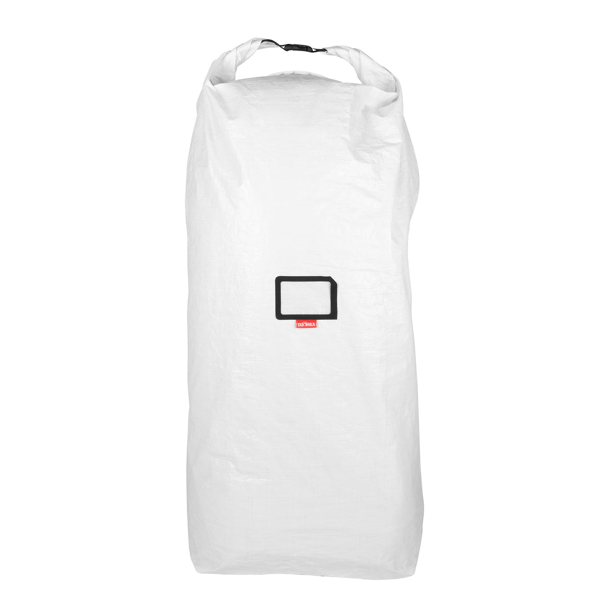 Tatonka Pack Cover Universal with roll closure protecting large backpacks during travel.