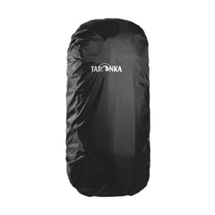 Tatonka rain cover fitted on a large backpack keeps contents dry on the go.