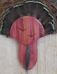 Taxidermists Woodshop Cedar Carved Turkey Mounting Kit front view—easy display setup.