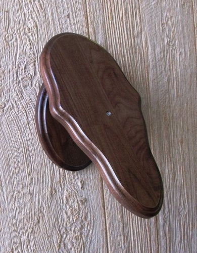 Taxidermists Woodshop solid black walnut pedestal plaque for elegant trophy display and protection