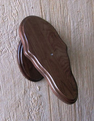 Taxidermists Woodshop solid black walnut pedestal plaque for elegant trophy display and protection